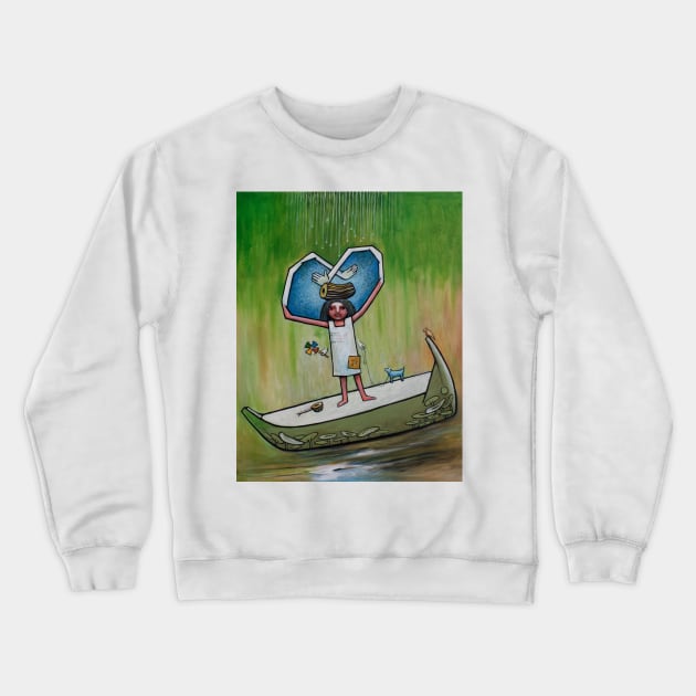 Childhood Crewneck Sweatshirt by carolenewmanarts